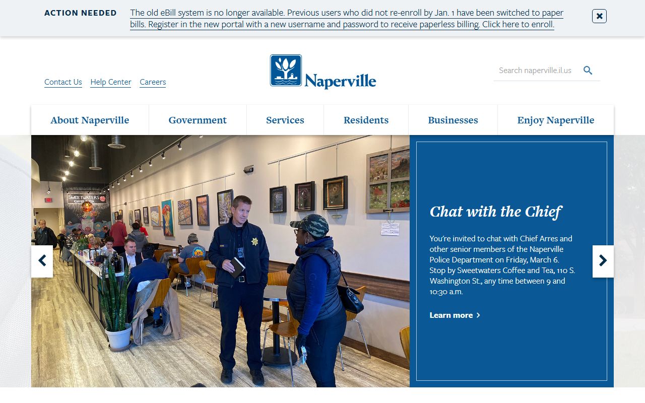 Naperville Police Department website for jail mugshots and arrest records