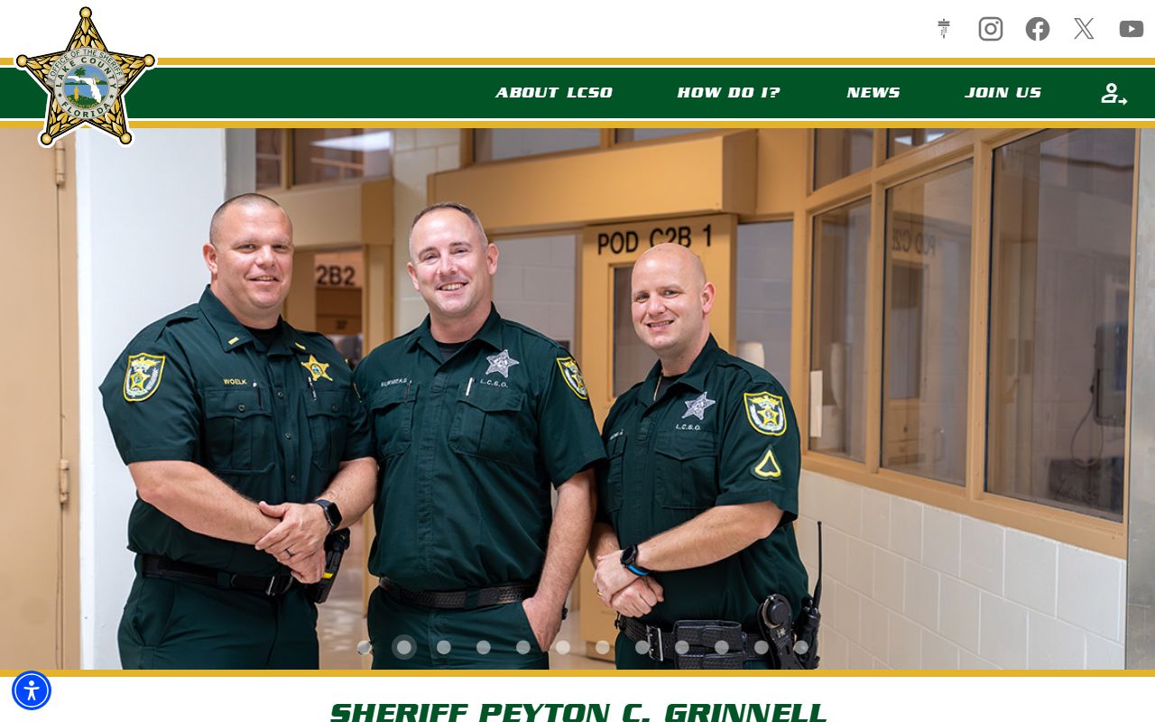 Lake County Sheriff's Office website for jail mugshots