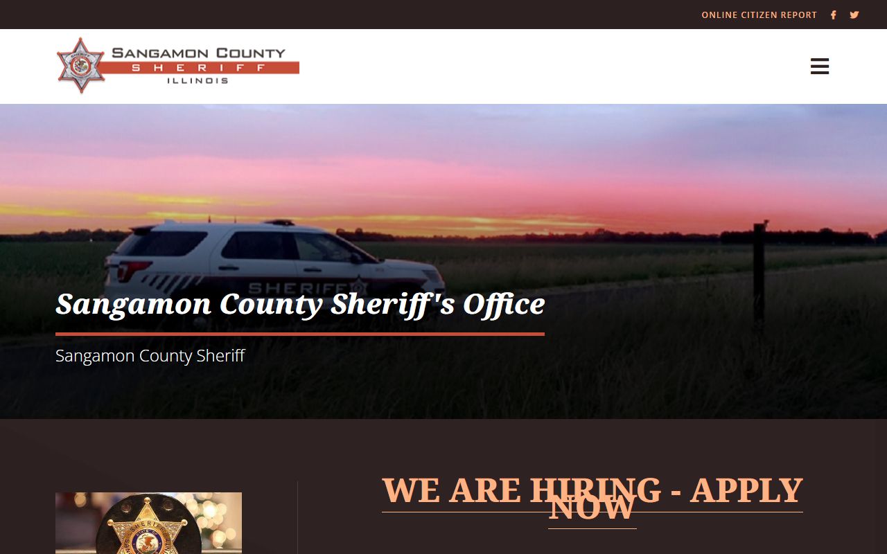 Sangamon County Sheriff's Office website for jail mugshots